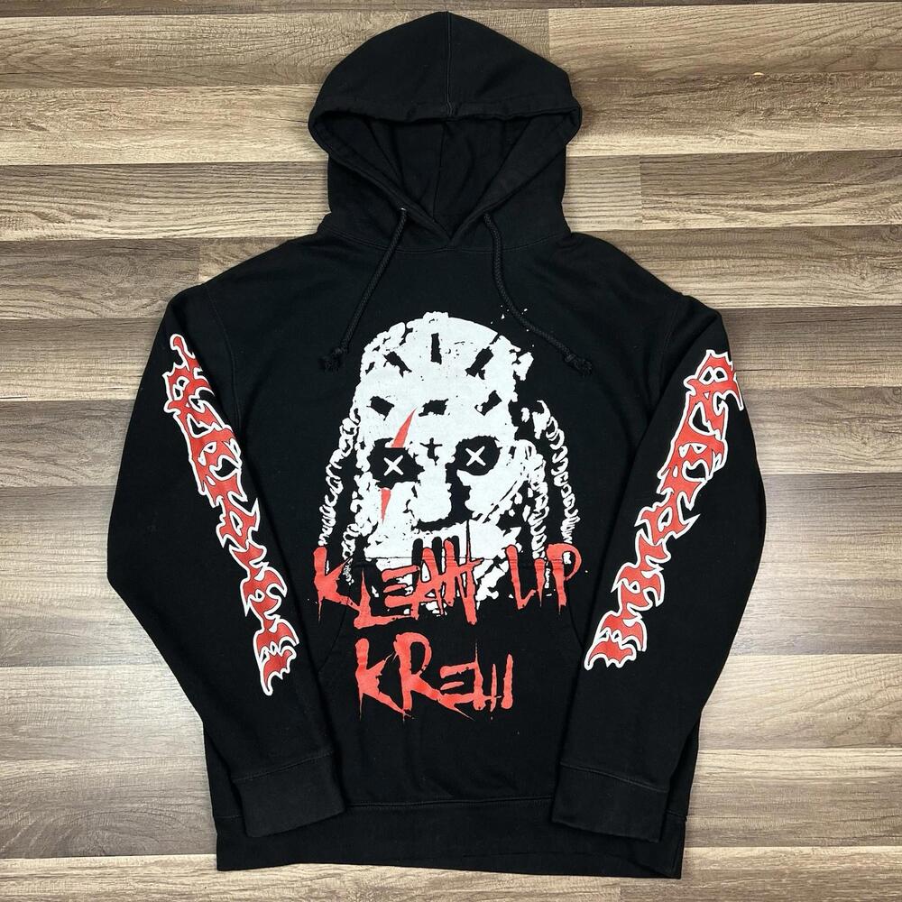 SosMula Klean Up Krew Hockey Mask Hoodie Men's Size Medium